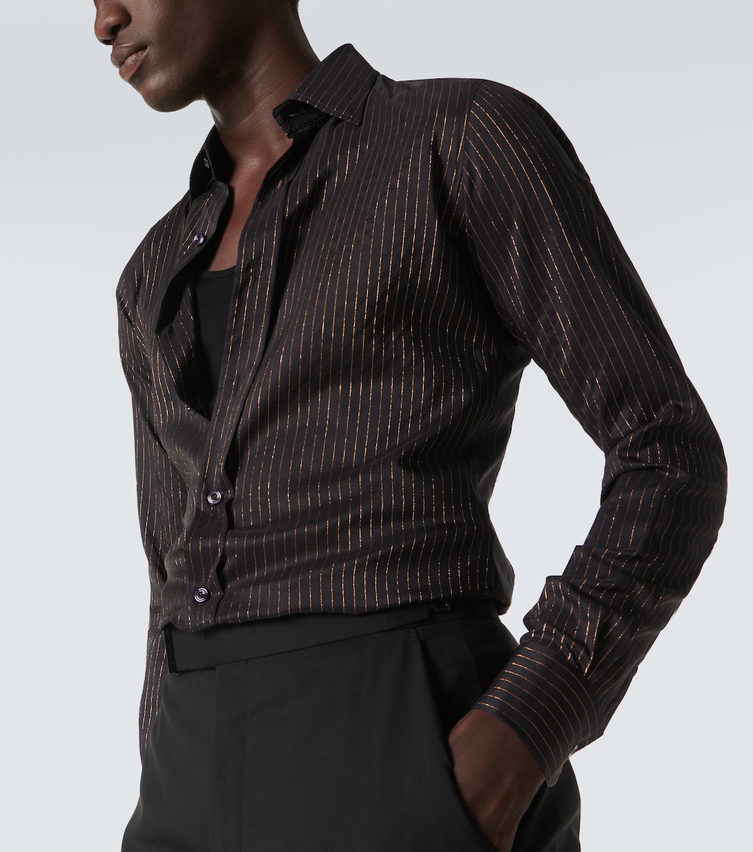 Camicia in seta con lamé | Tom Ford