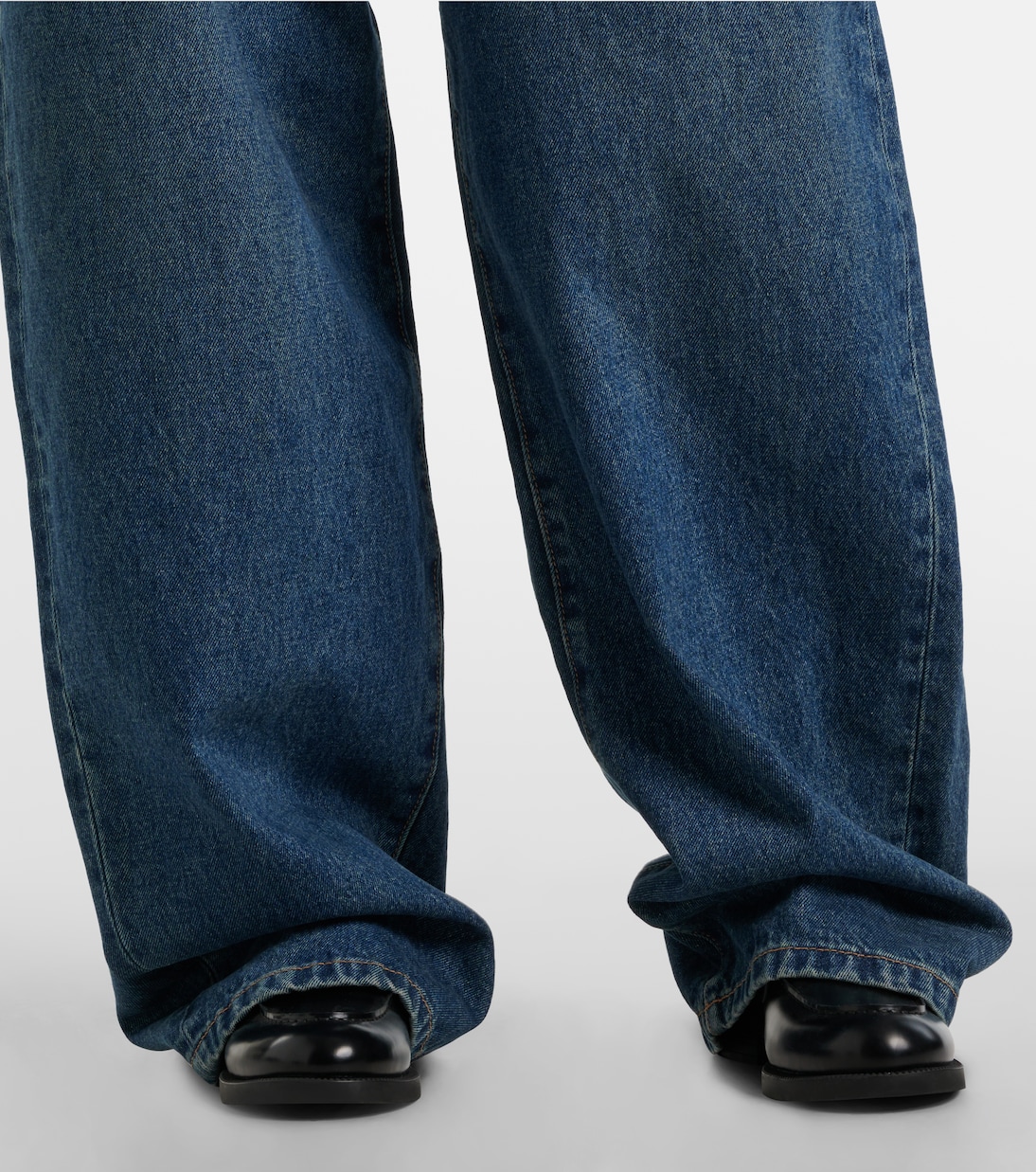 Jeans a gamba larga e vita alta | Prada