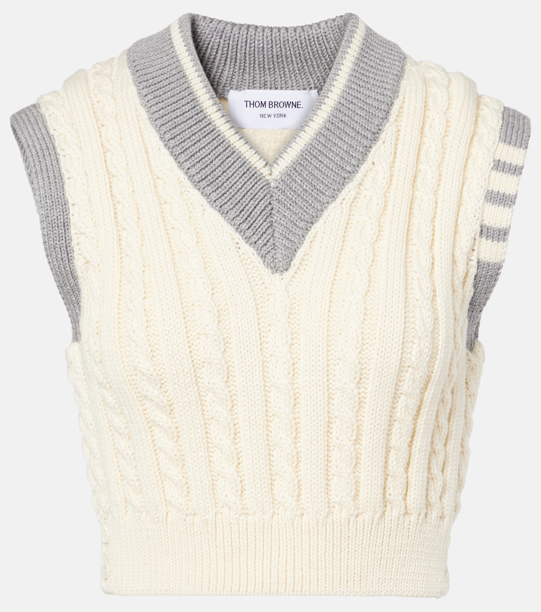 Cropped-Pullunder aus Wolle | Thom Browne