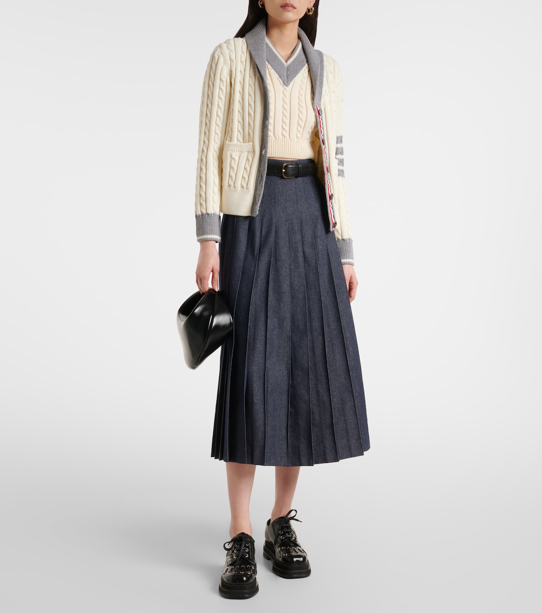 Cropped-Pullunder aus Wolle | Thom Browne