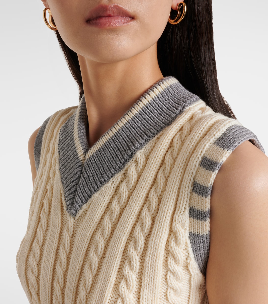 Cropped-Pullunder aus Wolle | Thom Browne