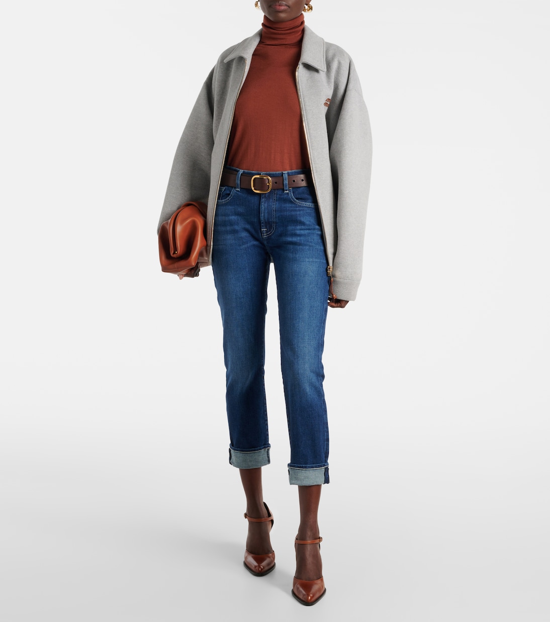 Jean skinny raccourci à taille mi-haute | 7 For All Mankind