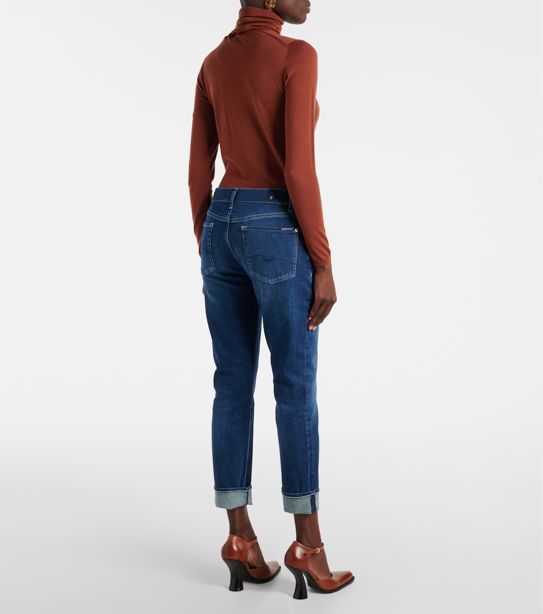 Jean skinny raccourci à taille mi-haute | 7 For All Mankind