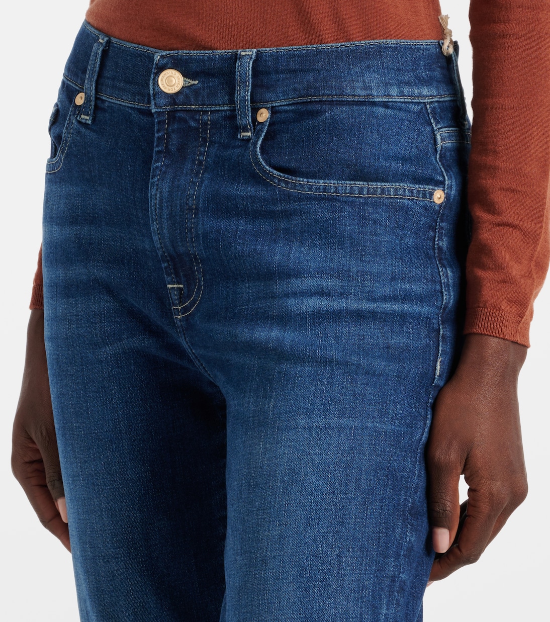 Jean skinny raccourci à taille mi-haute | 7 For All Mankind