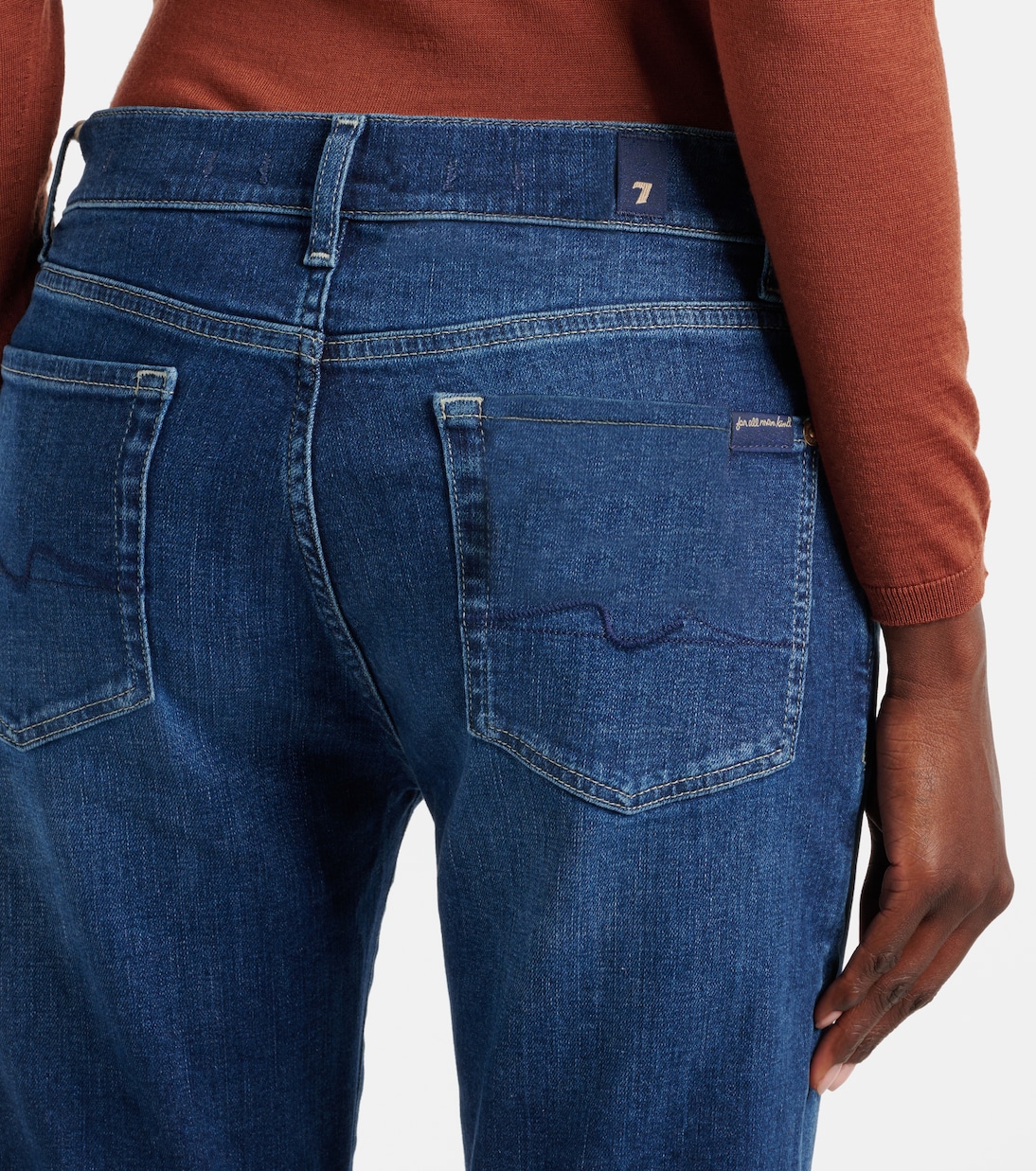 Jean skinny raccourci à taille mi-haute | 7 For All Mankind