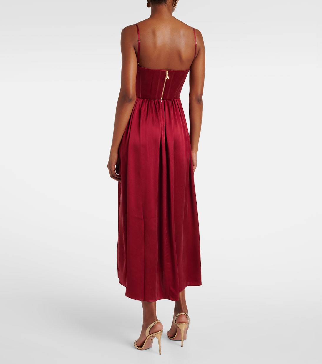 Abito midi in raso di seta | Zimmermann
