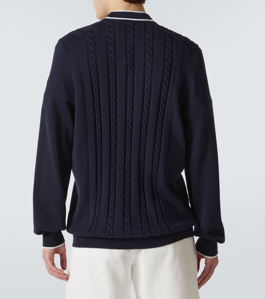 Cardigan in cotone a trecce | Brunello Cucinelli