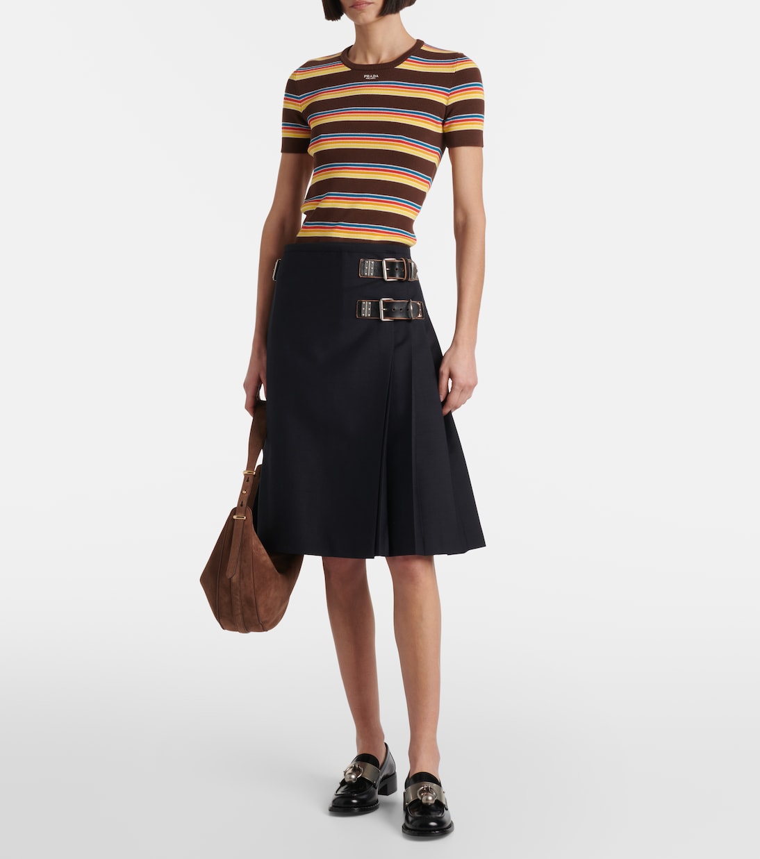 Pullover in cotone a righe | Prada