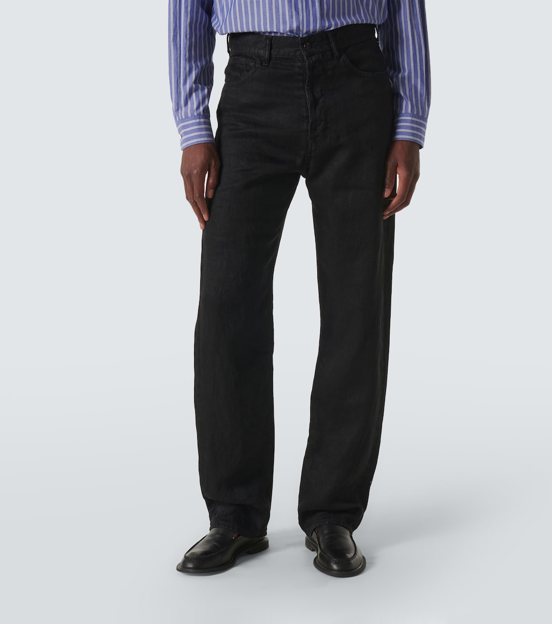 Mid-Rise Straight Jeans Hartley aus Leinen | The Row