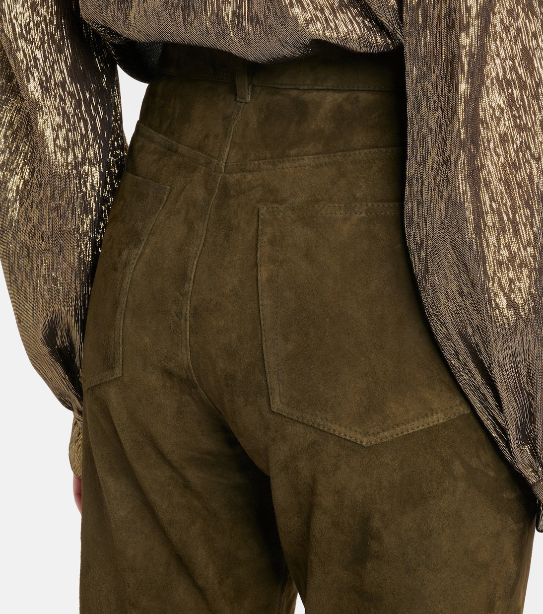 Pantalon slim en daim | Chloé