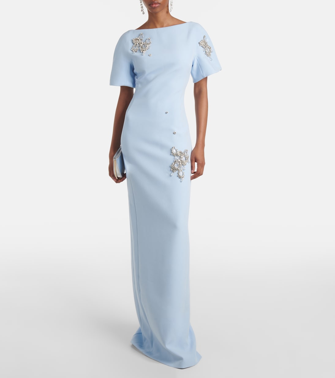 Cocktailkleid Lacin mit Kristallen | Safiyaa