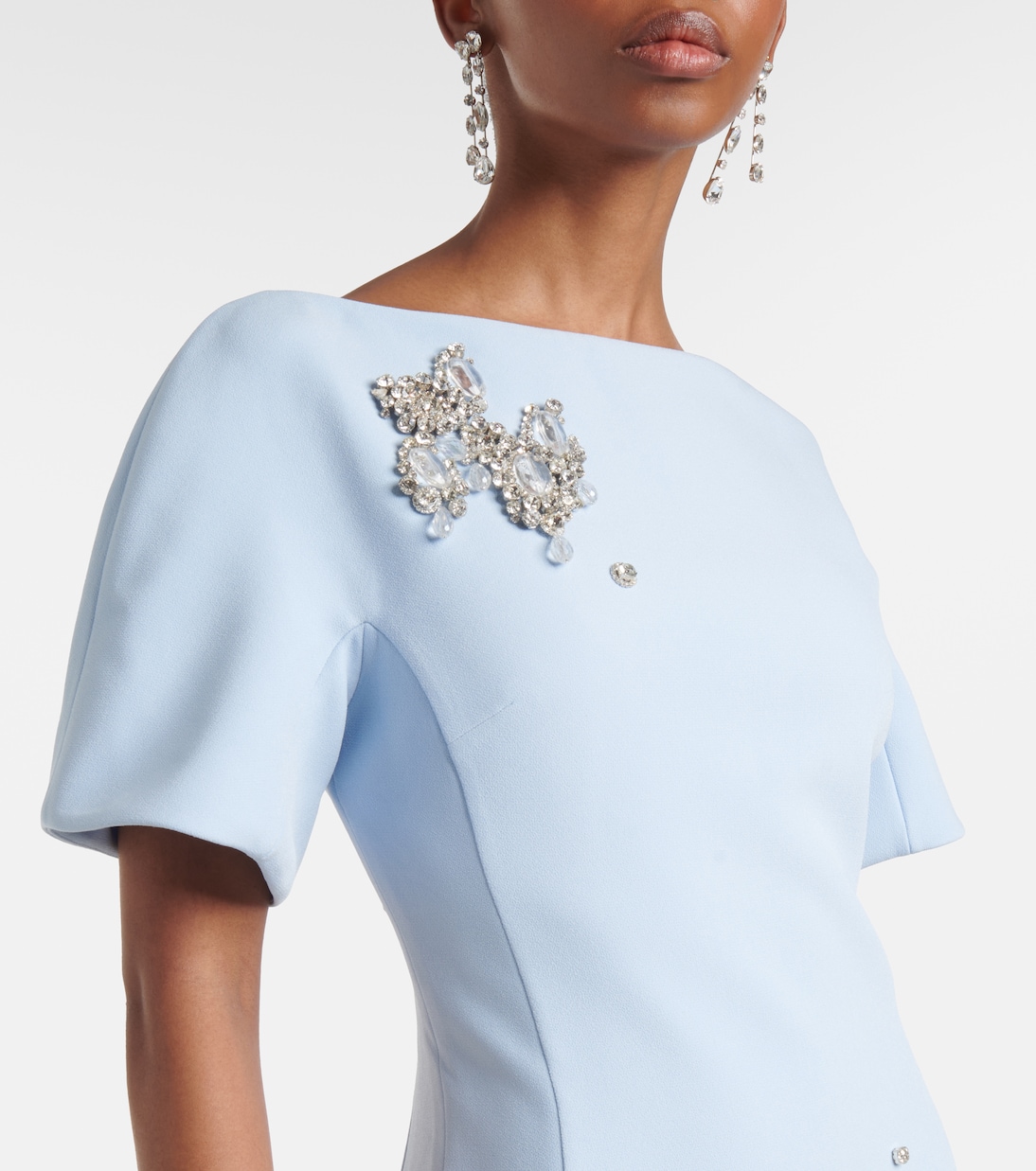 Cocktailkleid Lacin mit Kristallen | Safiyaa