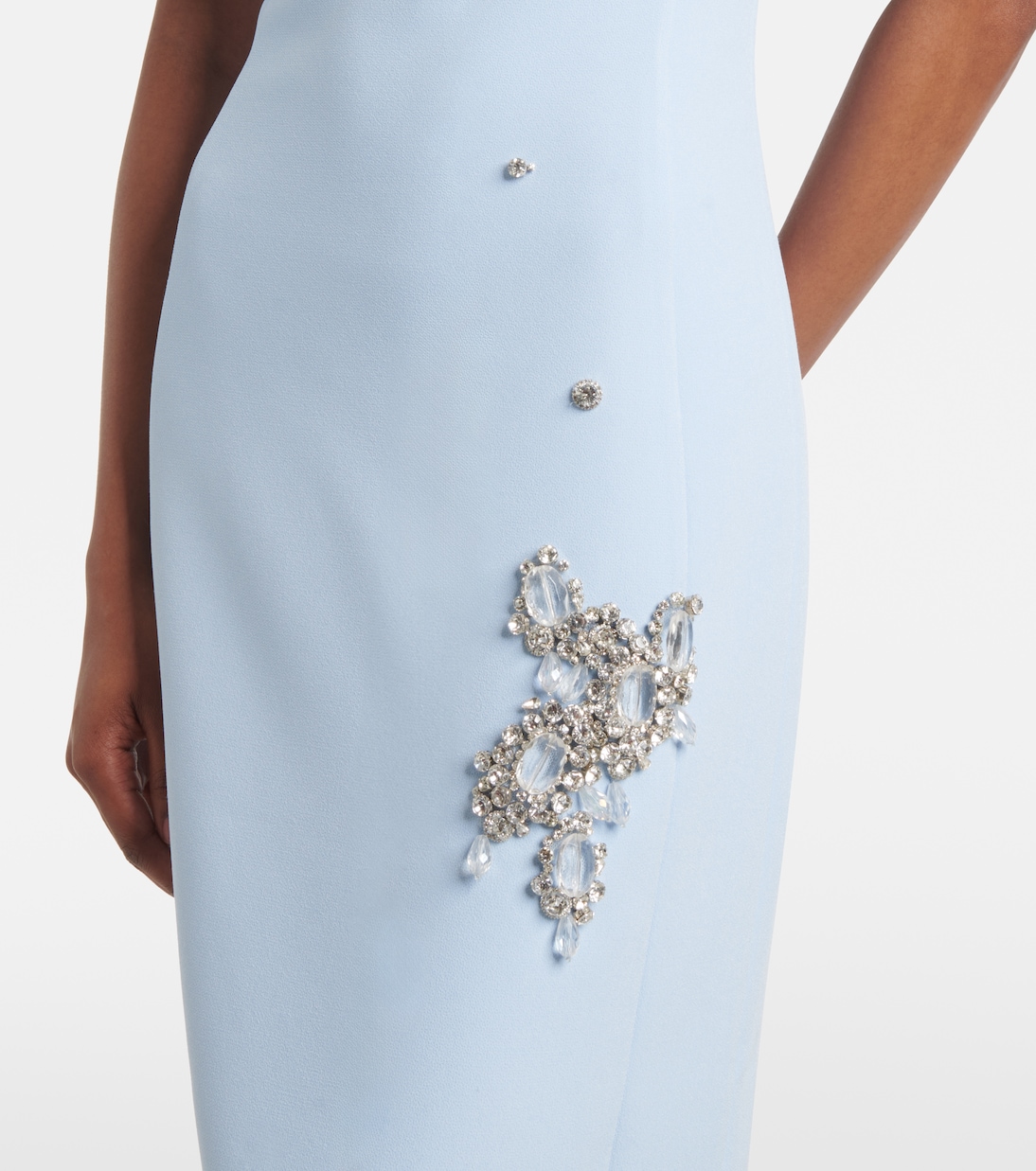 Cocktailkleid Lacin mit Kristallen | Safiyaa