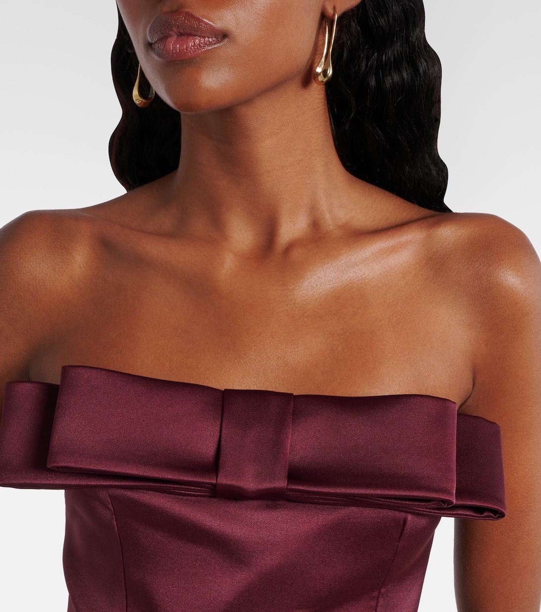 Sisu bow-detail satin gown | The New Arrivals Ilkyaz Ozel
