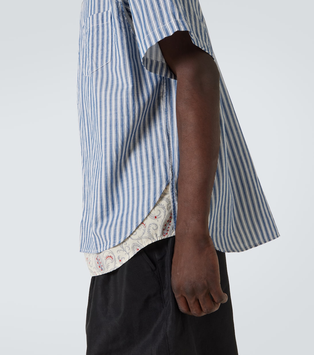 Camisa en sarga de algodón a rayas | Comme des Garçons Homme