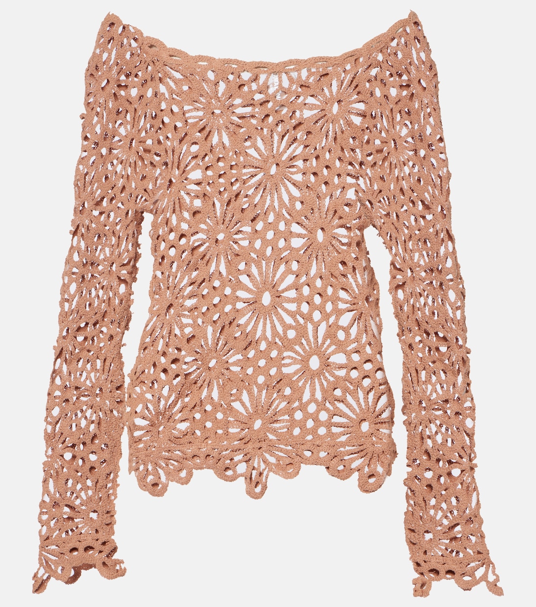 Off-shoulder cotton-blend top | Norma Kamali
