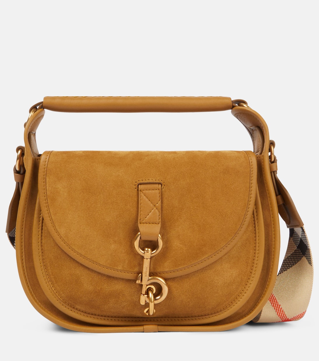 Borsa a spalla Clip Messanger in suede | Burberry