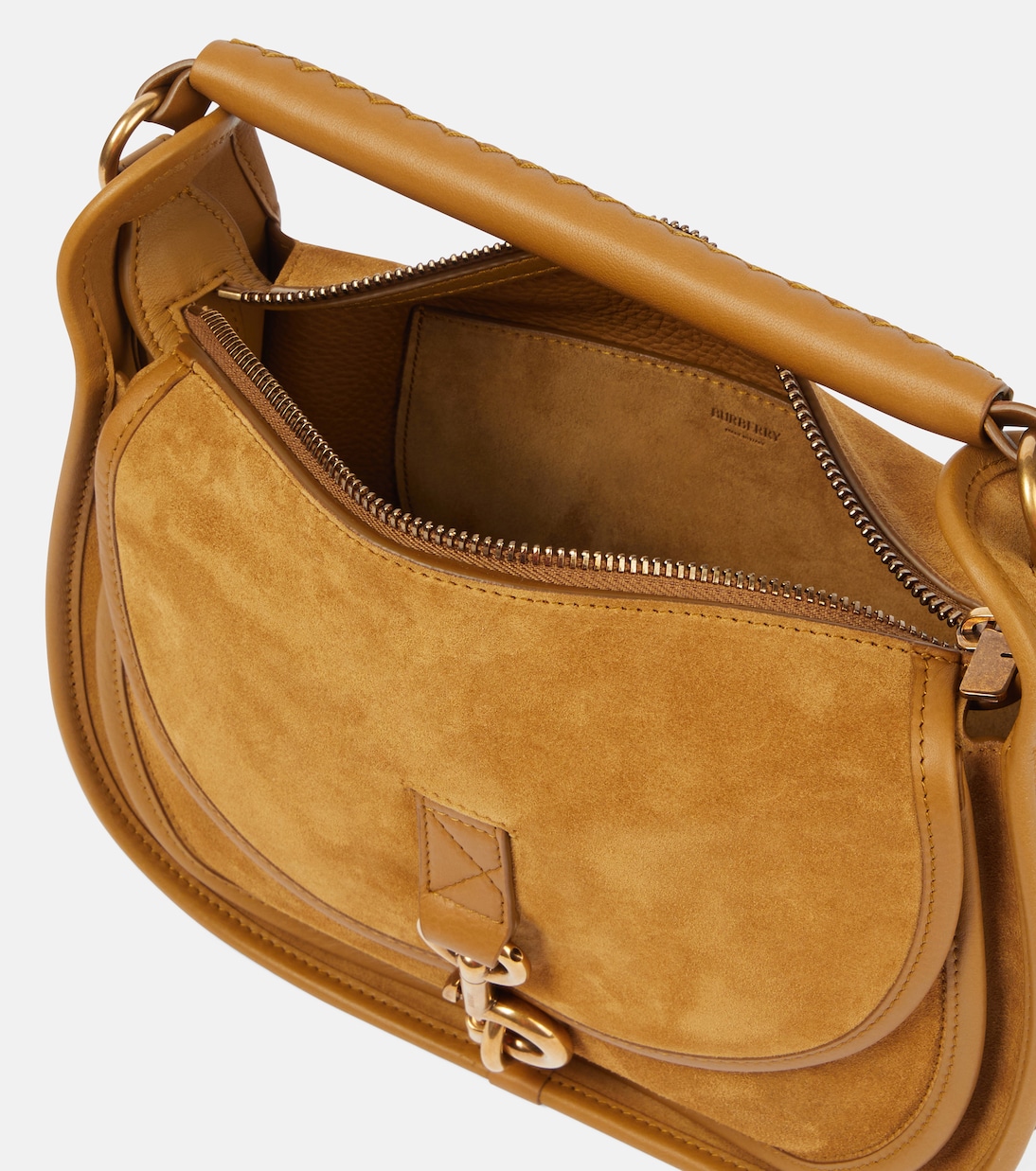 Borsa a spalla Clip Messanger in suede | Burberry