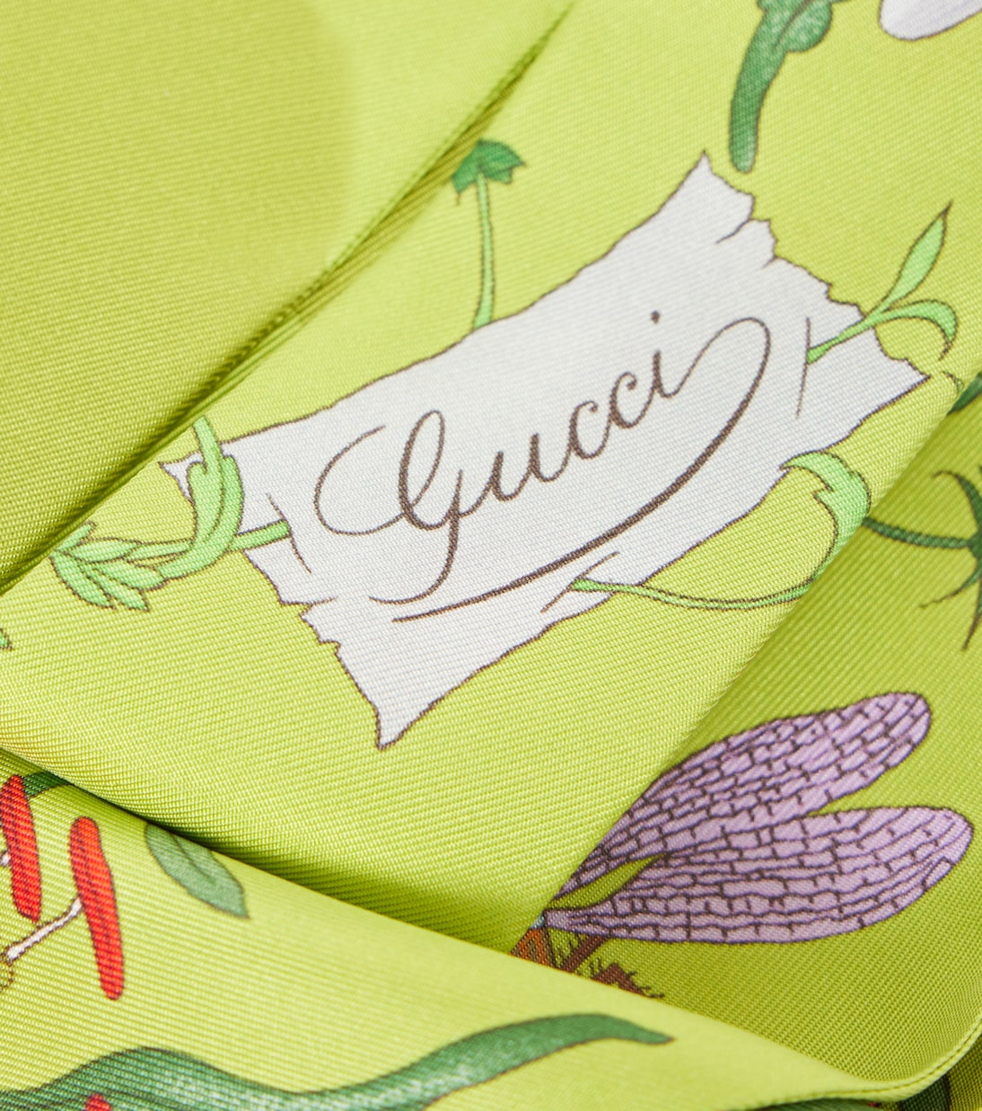 Sciarpa in seta twill GUCCI con motivo floreale per giovani trendsetter