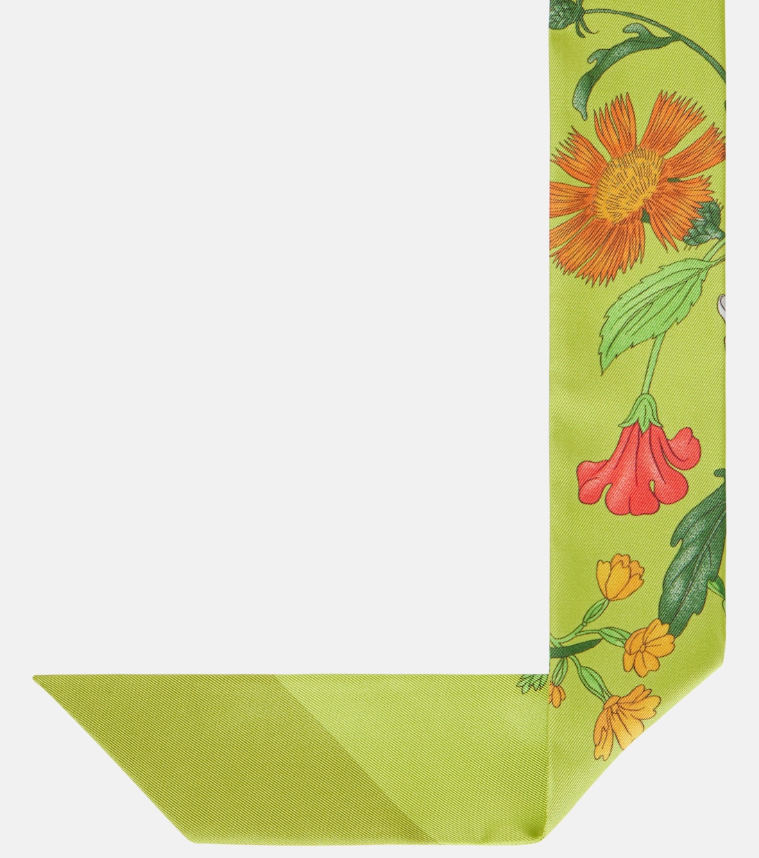 Sciarpa in seta twill GUCCI con motivo floreale per giovani trendsetter