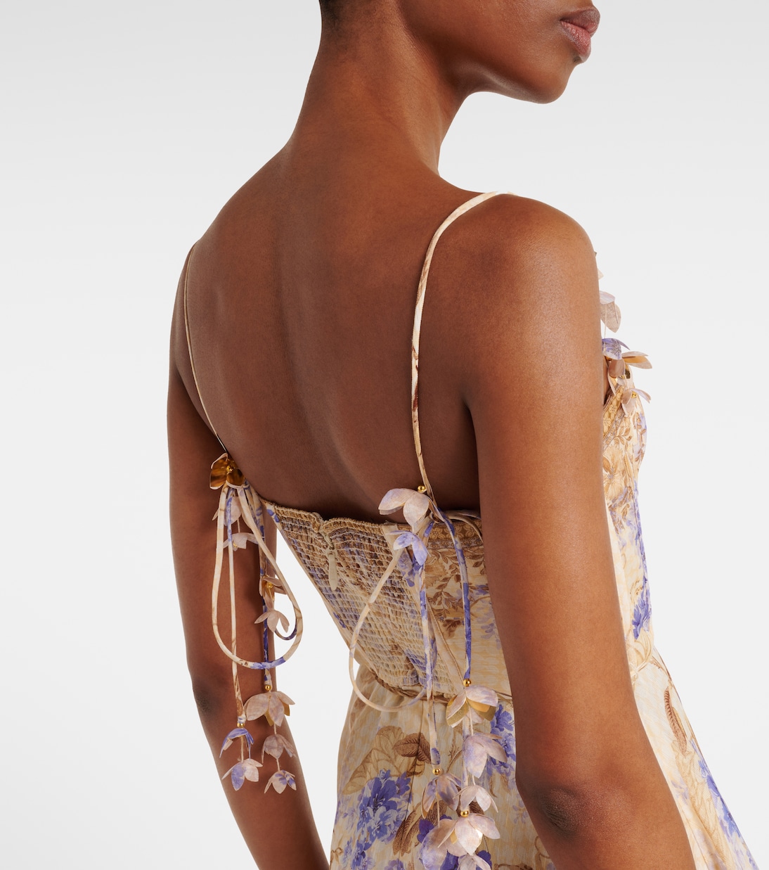 Abito midi Dawning in lino e seta | Zimmermann
