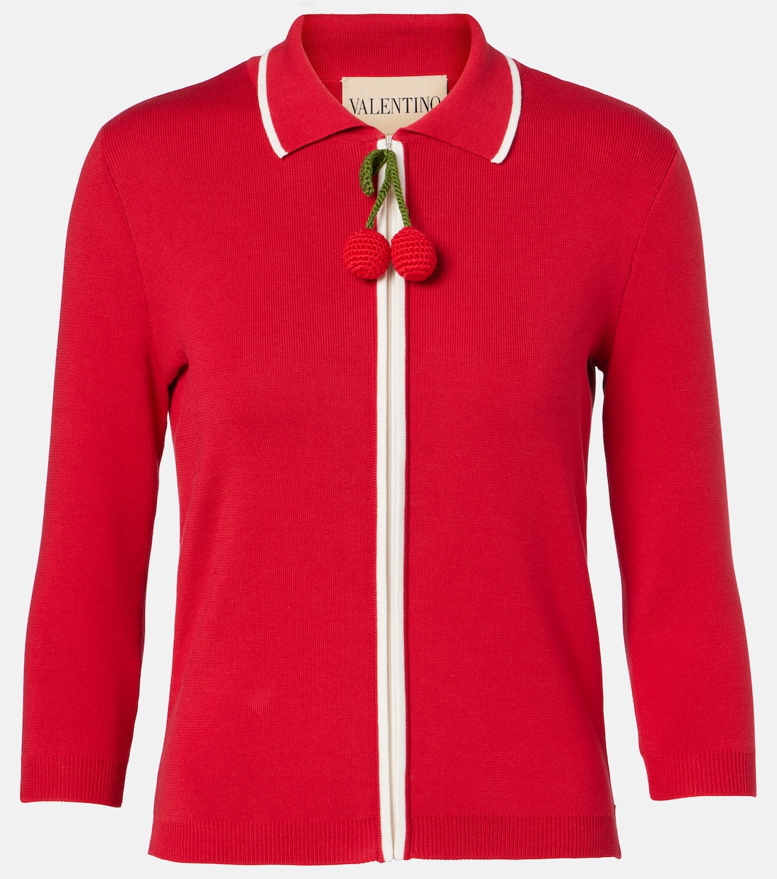 Cardigan in maglia di cotone a coste  | Valentino