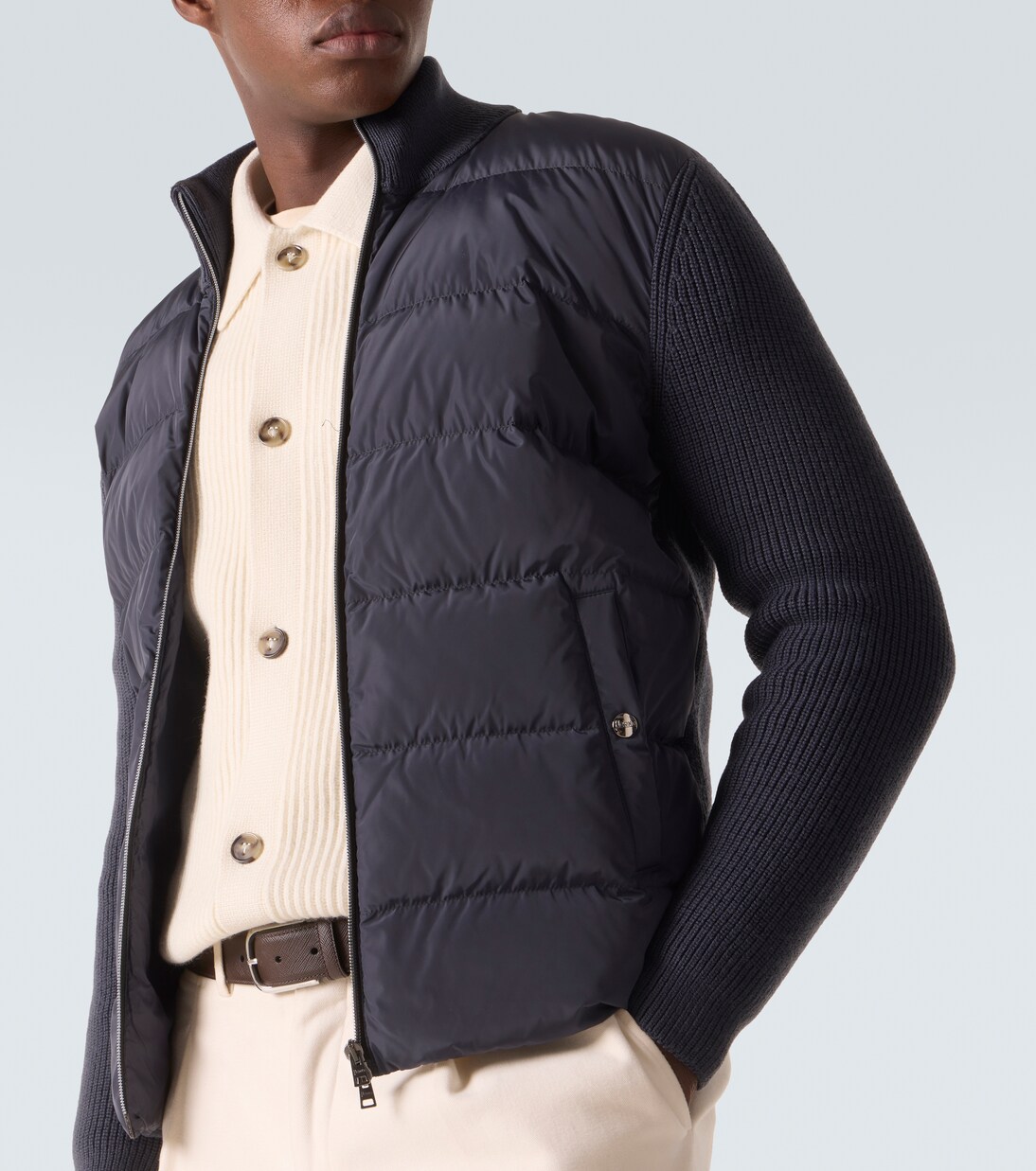 Down-paneled wool jacket | Herno