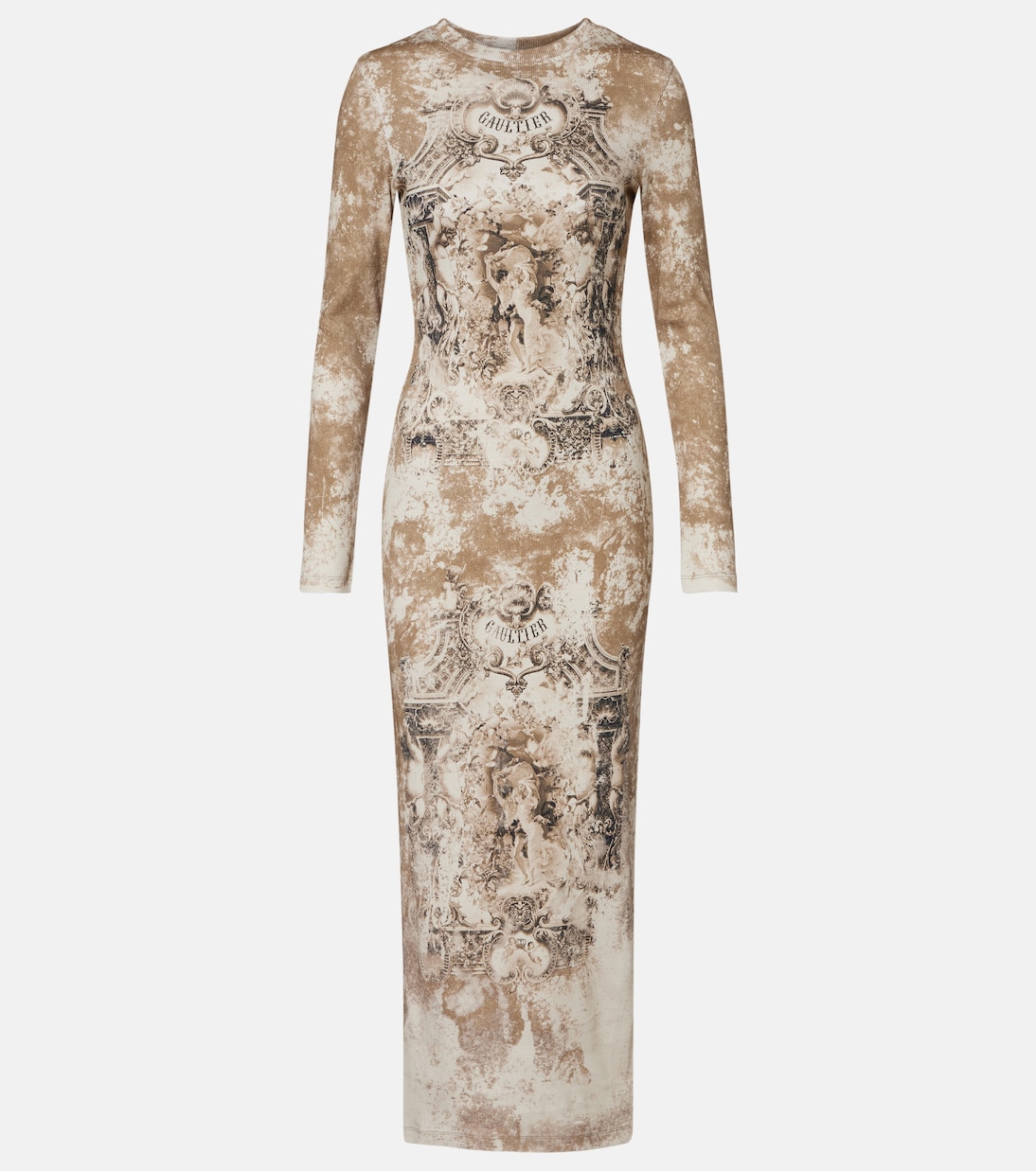 Médaillon cotton-blend jersey midi dress | Jean Paul Gaultier
