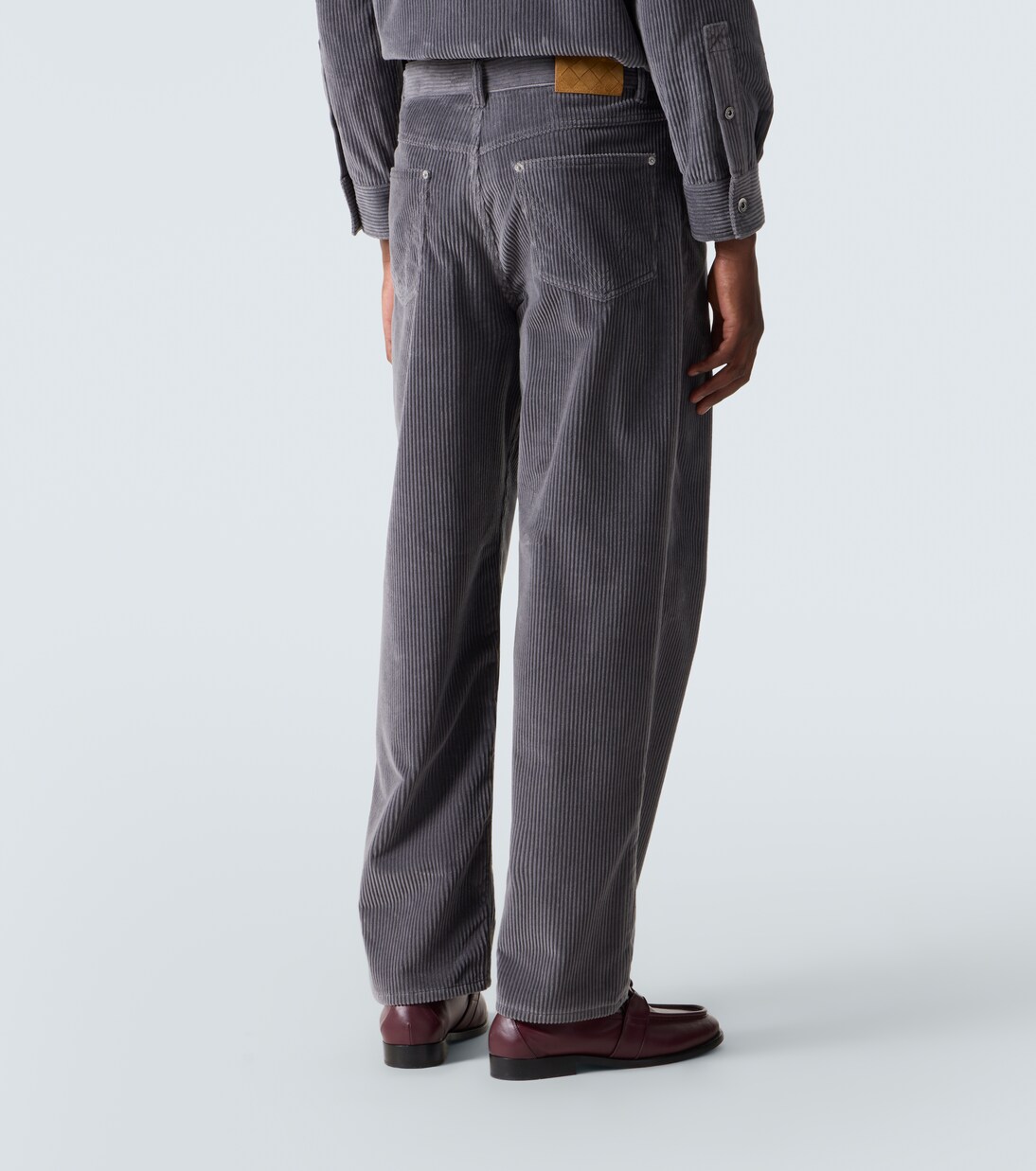 Matt cotton corduroy straight pants | Bottega Veneta