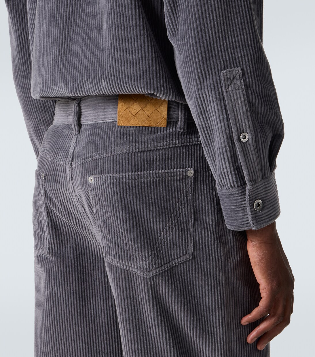 Matt cotton corduroy straight pants | Bottega Veneta