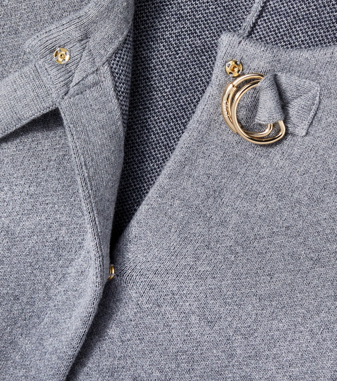 Logo cotton and wool cape | Chloé Kids