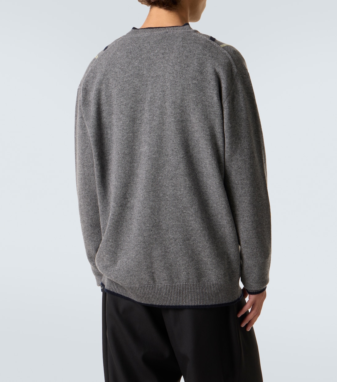 Intarsia wool and cashmere sweater | Plan C