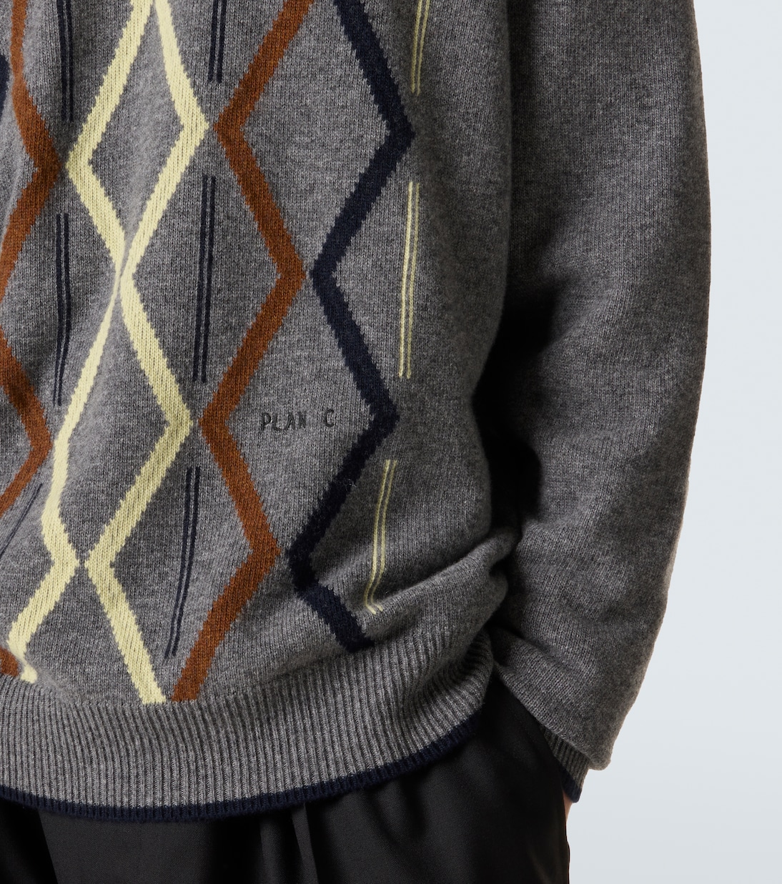 Intarsia wool and cashmere sweater | Plan C
