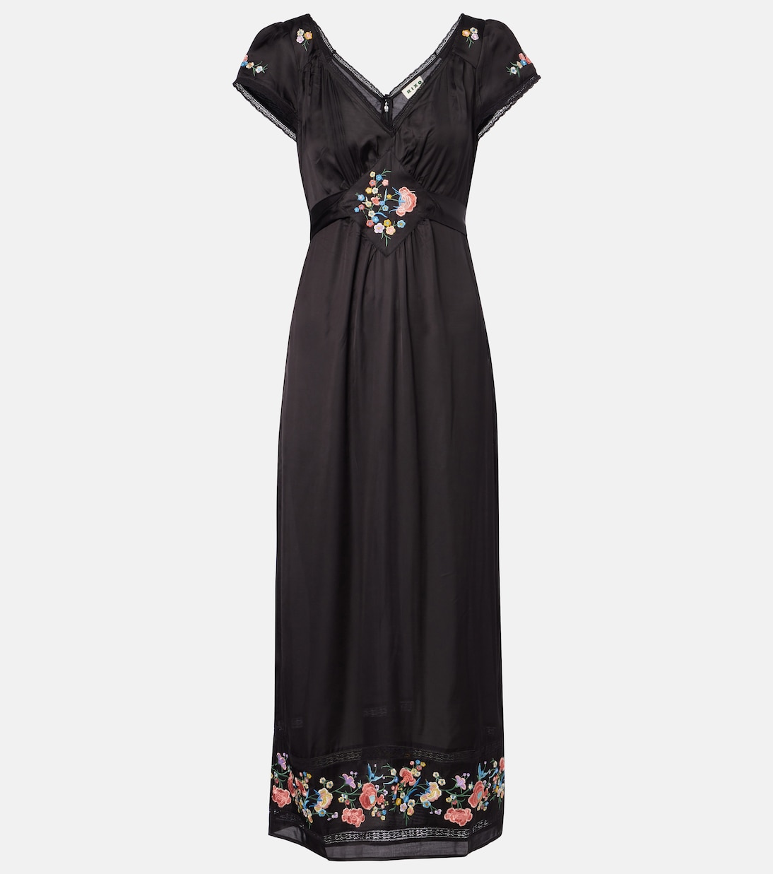 Carey floral satin maxi dress | Rixo