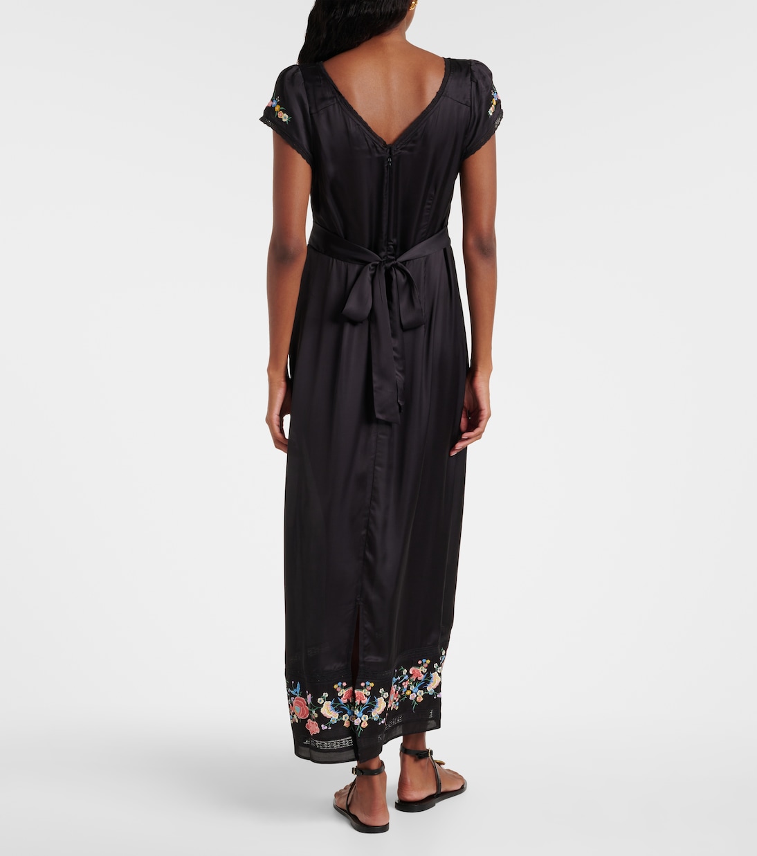 Carey floral satin maxi dress | Rixo