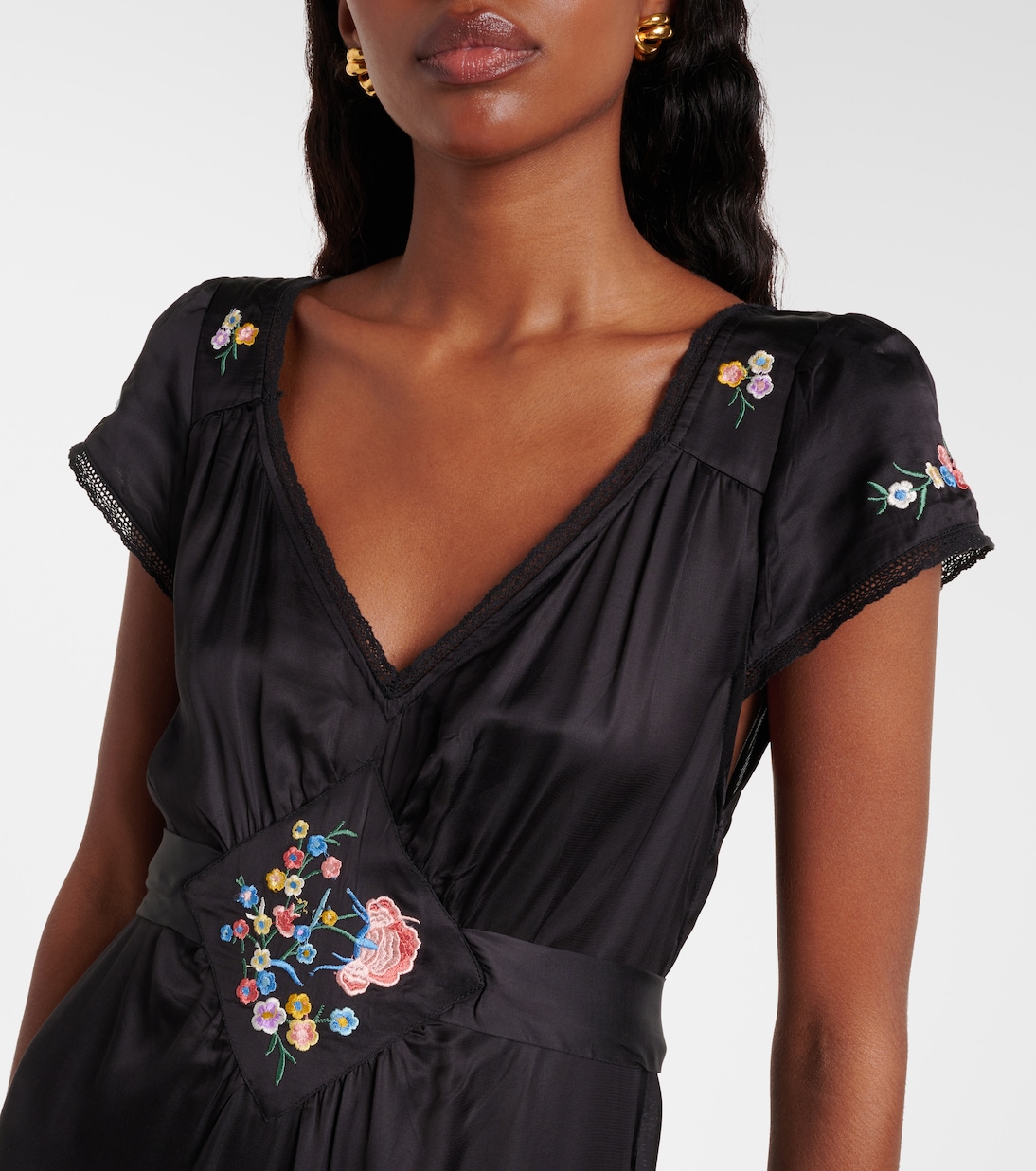 Carey floral satin maxi dress | Rixo