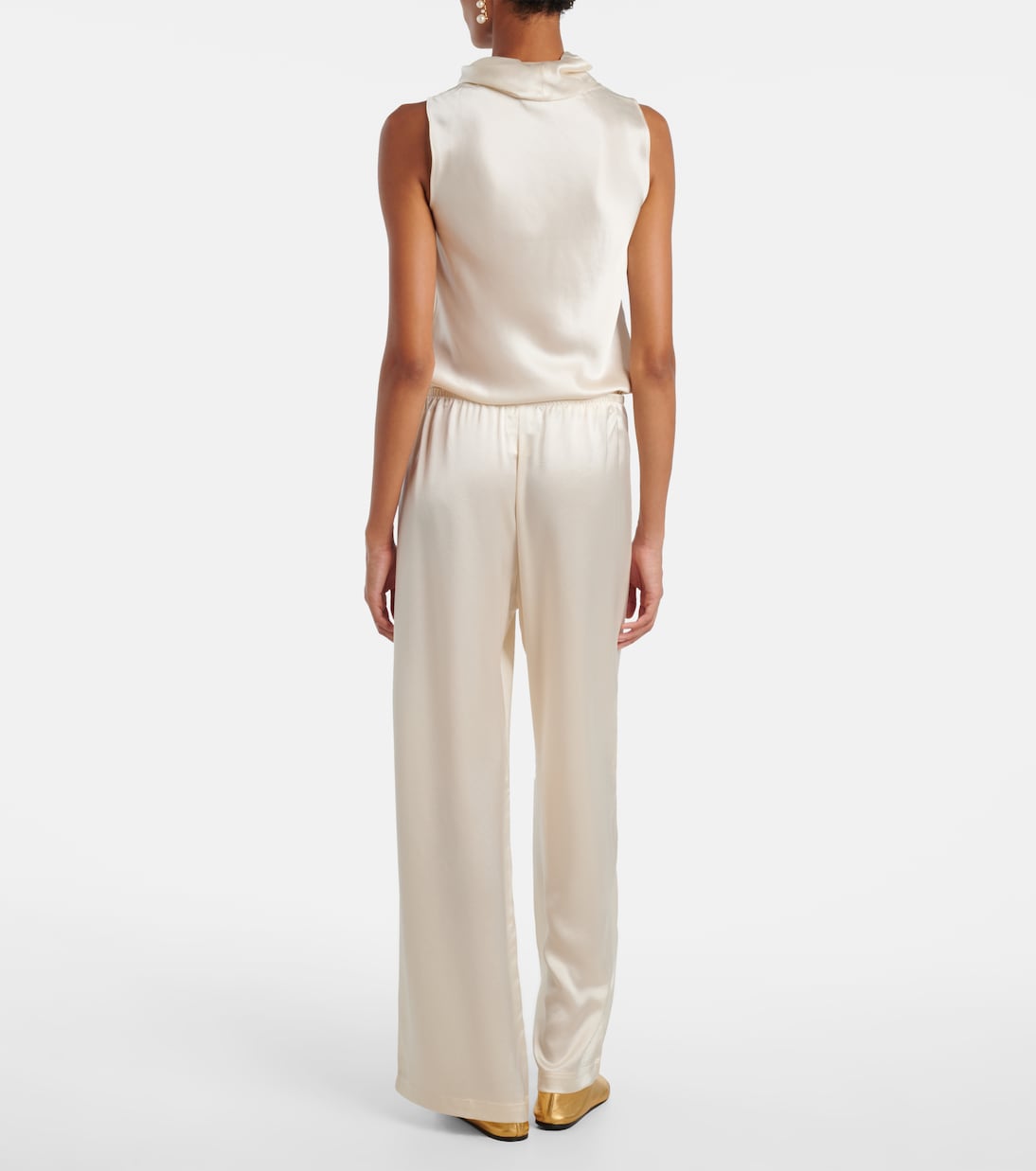 Pantaloni Barb in raso a vita media | Leset