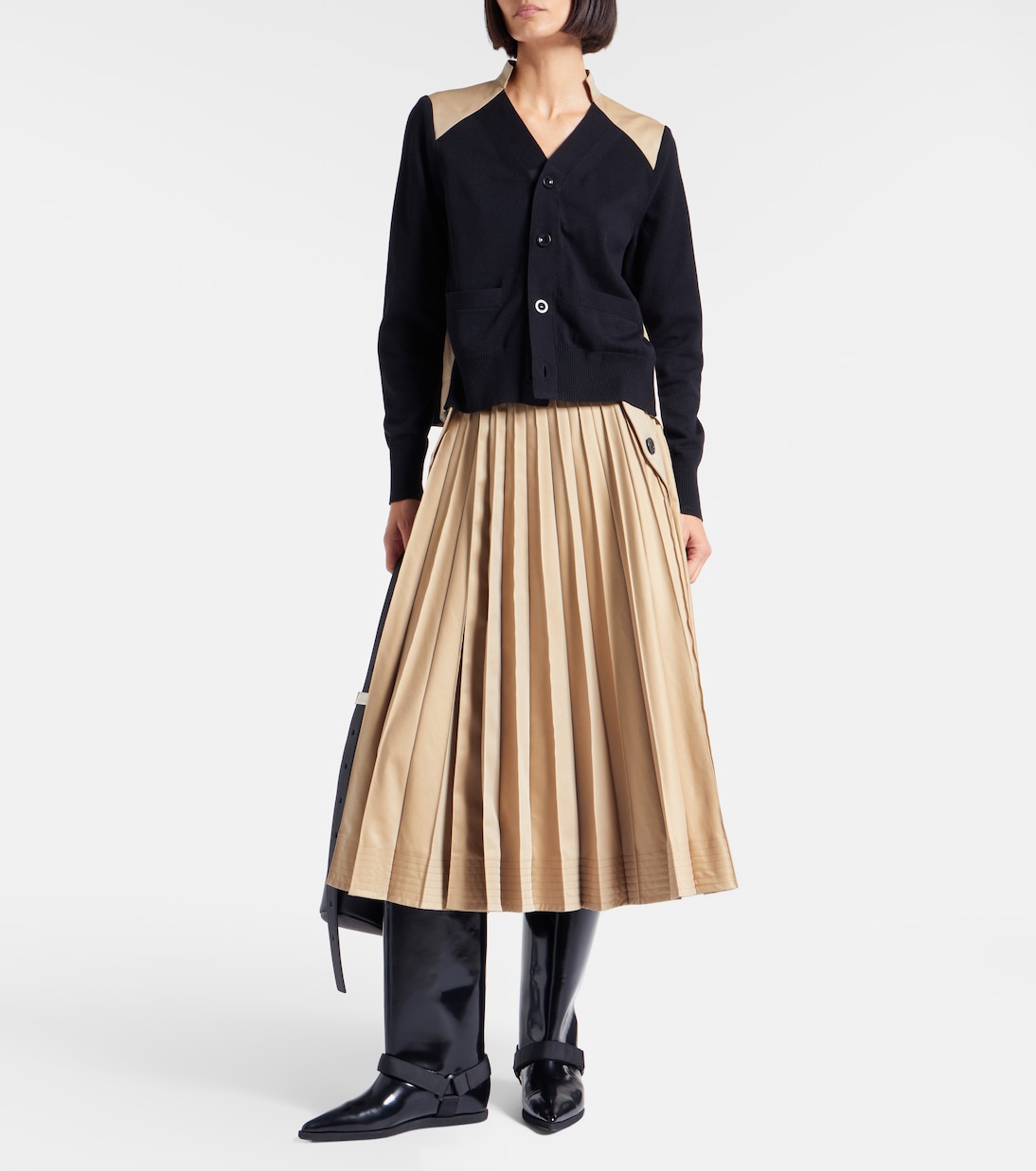 레더 니하이 부츠 | Sacai