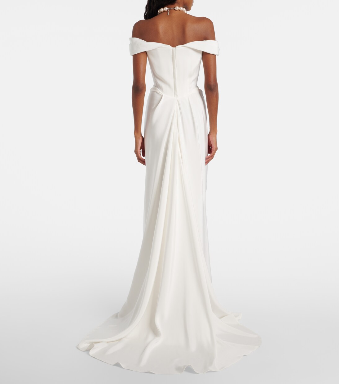 Bridal Off-Shoulder-Robe Mabel aus Seide | Vivienne Westwood