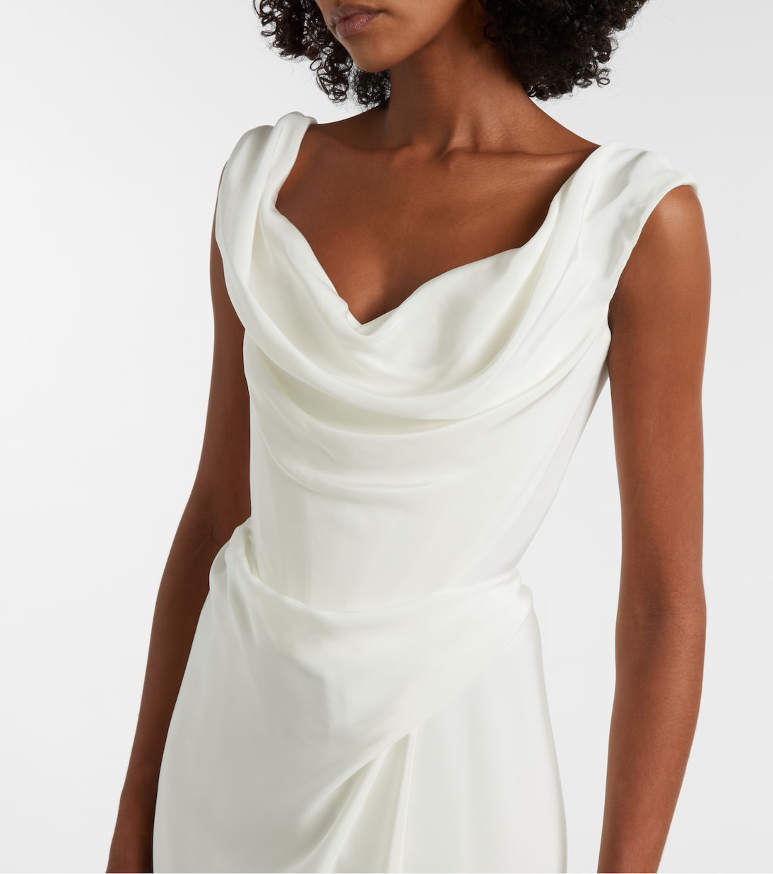 Bridal Mabel draped off-shoulder silk gown | Vivienne Westwood