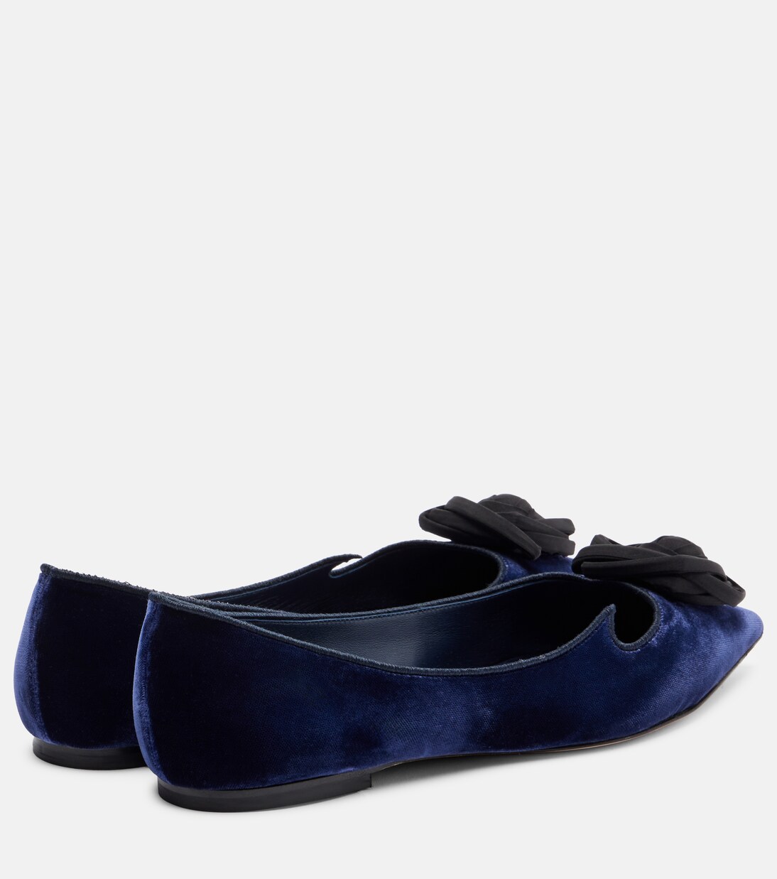 I Love Vivier Rose velvet ballet flats | Roger Vivier