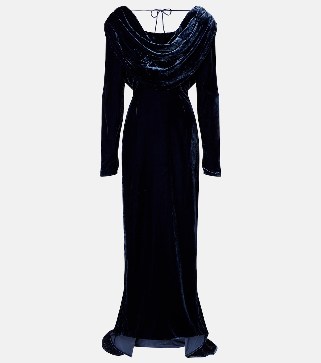 Ivette draped velvet gown | Rotate
