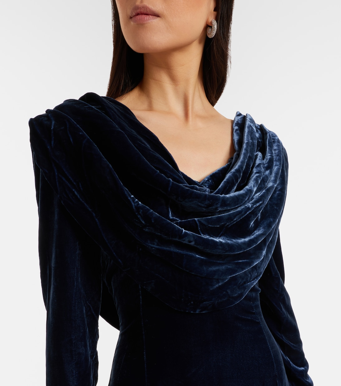 Ivette draped velvet gown | Rotate