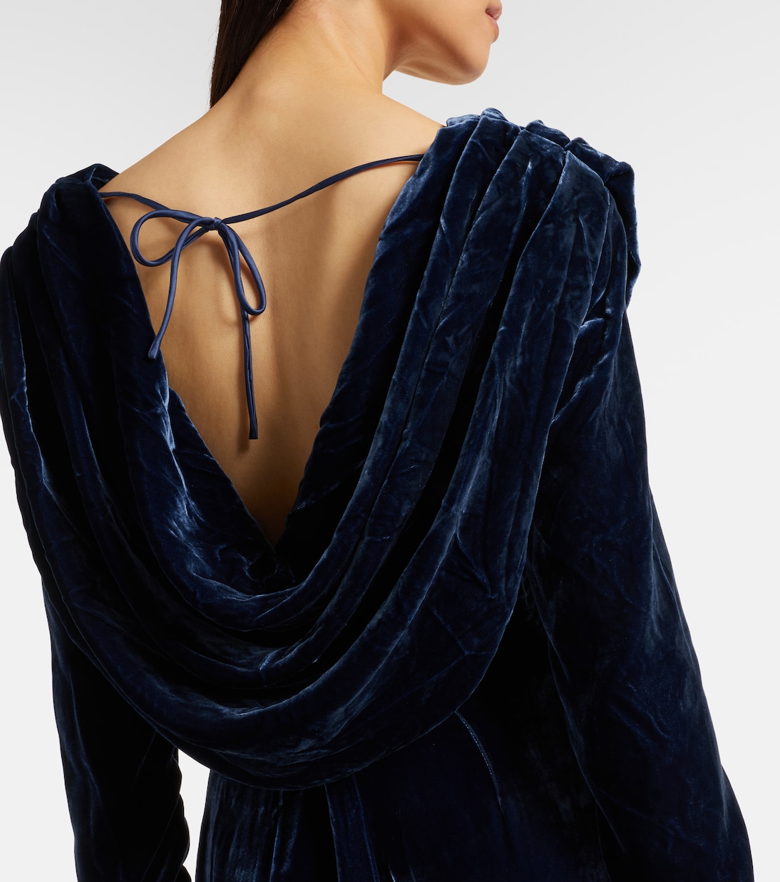 Ivette draped velvet gown | Rotate