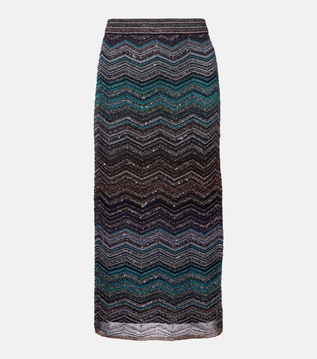 Zig Zag lamé midi skirt | Missoni