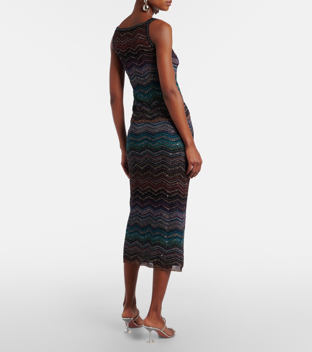 Zig Zag lamé midi skirt | Missoni