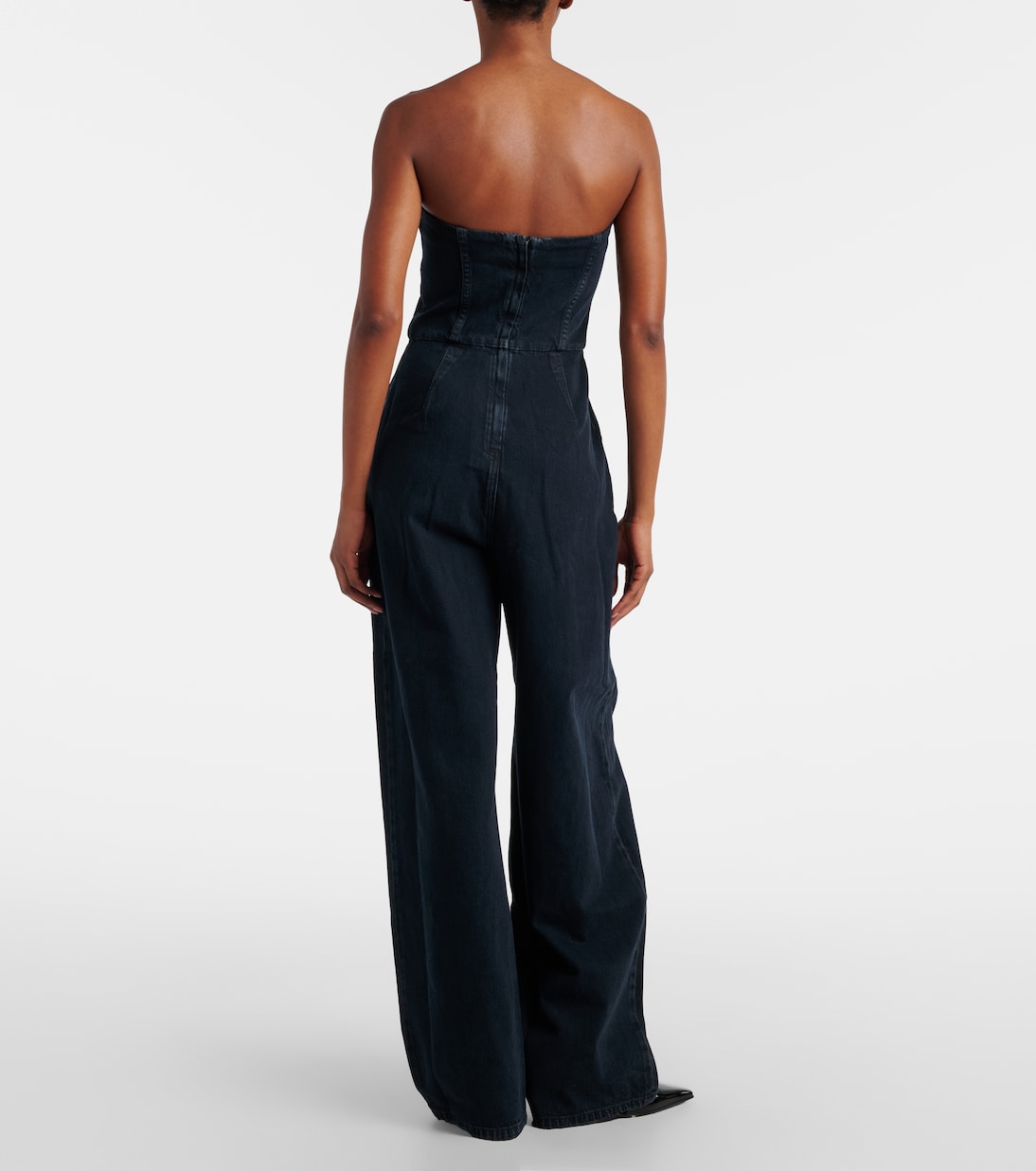 Agyness denim bustier jumpsuit | Agolde