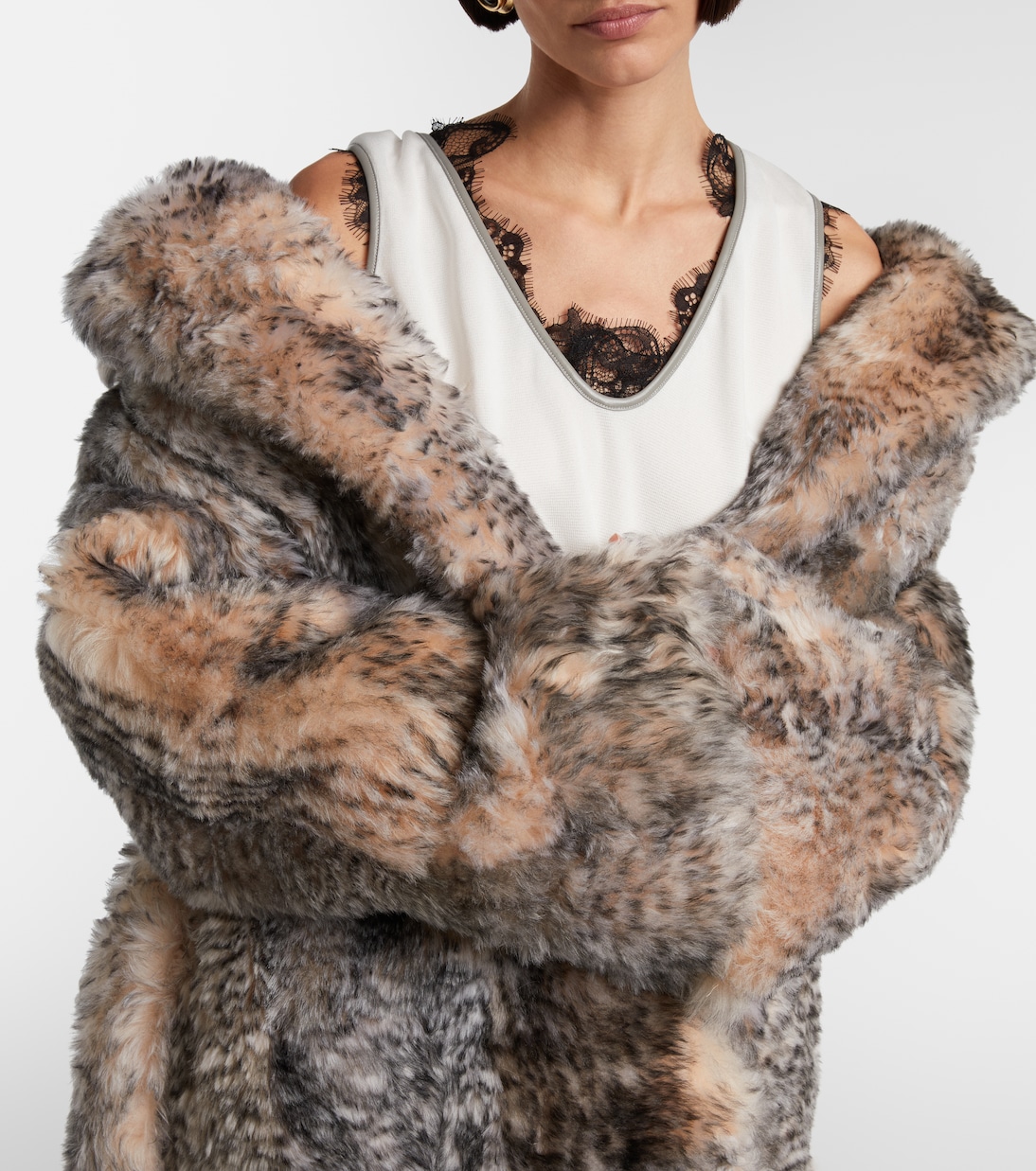 Shearling wrap coat | Jacques Wei