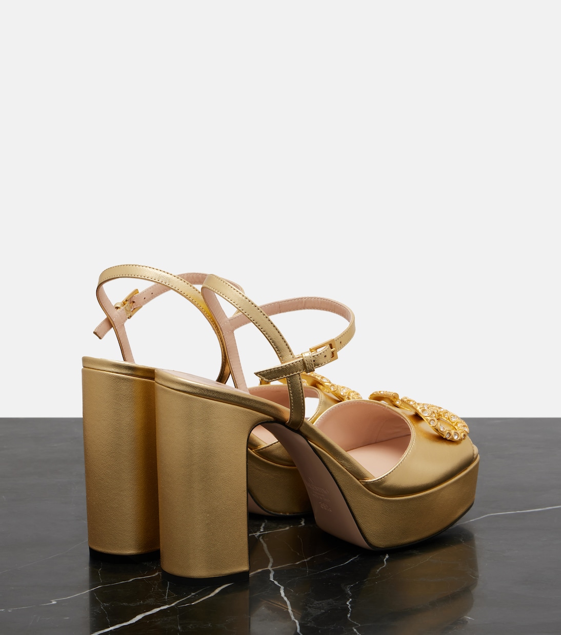 Sandali VLogo in pelle con cristalli | Valentino Garavani