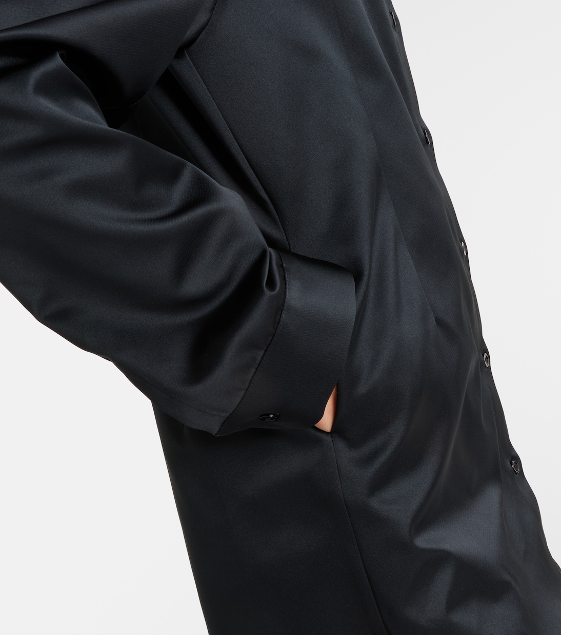 Vestido camisero Akita de satén | The Frankie Shop